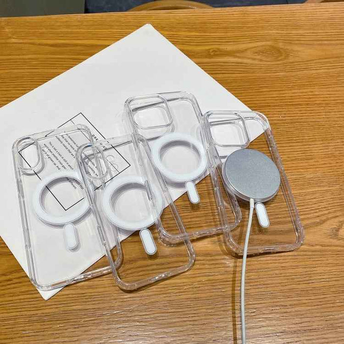 For iPhone 16 Pro Clear Acrylic TPU MagSafe Phone Case, Pop-up Animation Version(Transparent)