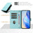 For iPhone 17 Pro Smile Embossing RFID Leather Phone Case(Mint Green)