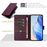 For iPhone 17 Pro Smile Embossing RFID Leather Phone Case(Violet)