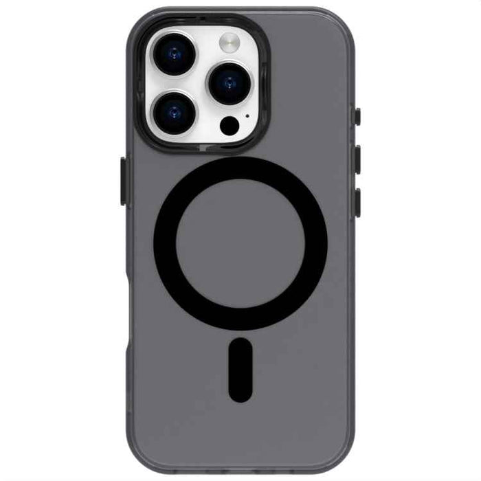 For iPhone 16 Pro Candy Magsafe PC Hybrid TPU Phone Case(Black)