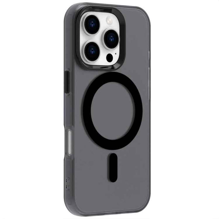 For iPhone 16 Pro Candy Magsafe PC Hybrid TPU Phone Case(Black)