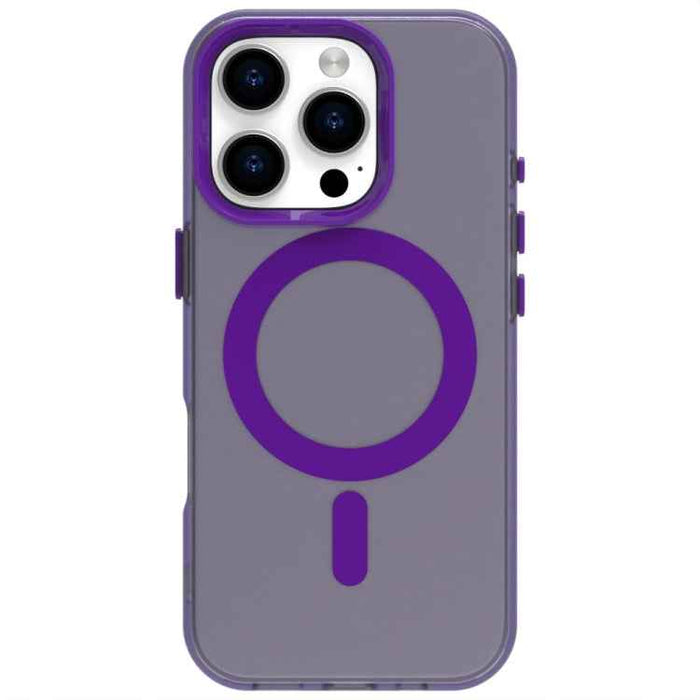 For iPhone 16 Pro Candy Magsafe PC Hybrid TPU Phone Case(Purple)