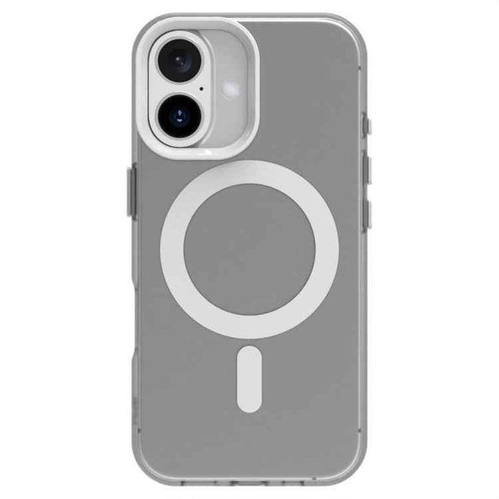 For iPhone 16 Candy Magsafe PC Hybrid TPU Phone Case(White)
