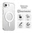 For iPhone 16e Candy Magsafe PC Hybrid TPU Phone Case(White)