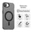 For iPhone 16e Candy Magsafe PC Hybrid TPU Phone Case(Black)