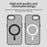 For iPhone 16e Candy Magsafe PC Hybrid TPU Phone Case(Black)
