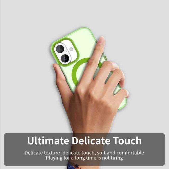 For iPhone 17 Candy Magsafe PC Hybrid TPU Phone Case(Green)