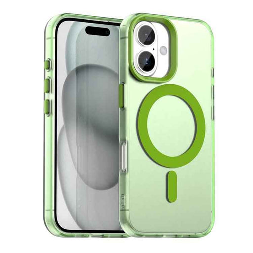For iPhone 17 Candy Magsafe PC Hybrid TPU Phone Case(Green)