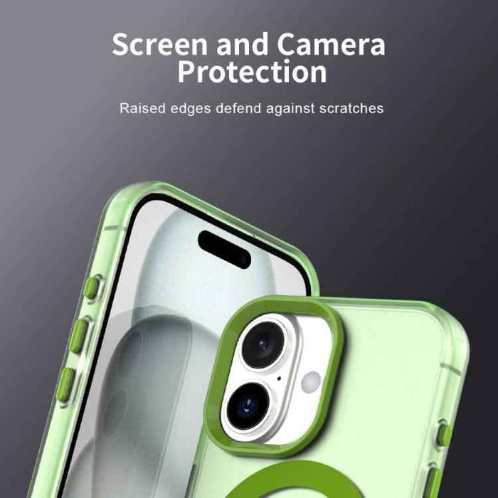 For iPhone 17 Candy Magsafe PC Hybrid TPU Phone Case(Green)