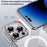 For iPhone 15 Airbag PC Hybrid TPU Magsafe Phone Case(Clear Blue)