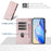 For iPhone 17 Pro Honeycomb Embossing RFID Leather Phone Case(Pink)