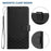For iPhone 17 Pro Honeycomb Embossing RFID Leather Phone Case(Black)