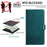 For iPhone 17 Pro Honeycomb Embossing RFID Leather Phone Case(Peacock Green)