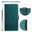 For iPhone 17 Pro Honeycomb Embossing RFID Leather Phone Case(Peacock Green)