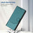 For iPhone 17 Pro Honeycomb Embossing RFID Leather Phone Case(Peacock Green)
