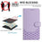 For iPhone 17 Pro Honeycomb Embossing RFID Leather Phone Case(Light Purple)