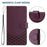 For iPhone 17 Pro Honeycomb Embossing RFID Leather Phone Case(Violet)