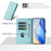 For iPhone 17 Pro Max Honeycomb Embossing RFID Leather Phone Case(Mint Green)
