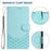 For iPhone 17 Pro Max Honeycomb Embossing RFID Leather Phone Case(Mint Green)