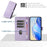 For iPhone 17 Pro Max Honeycomb Embossing RFID Leather Phone Case(Light Purple)