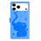 For iPhone 17 Pro Max Cartoon Elephant Embossed Leather Phone Case(Blue)