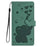 For iPhone 17 Pro Max Cartoon Elephant Embossed Leather Phone Case(Green)