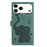 For iPhone 17 Pro Max Cartoon Elephant Embossed Leather Phone Case(Green)