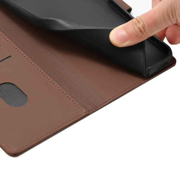 For iPhone 17 Pro Max Cartoon Elephant Embossed Leather Phone Case(Brown)
