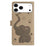 For iPhone 17 Pro Max Cartoon Elephant Embossed Leather Phone Case(Khaki)