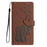 For iPhone 17 Cartoon Elephant Embossed Leather Phone Case(Brown)