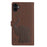 For iPhone 17 Cartoon Elephant Embossed Leather Phone Case(Brown)