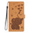 For iPhone 17 Cartoon Elephant Embossed Leather Phone Case(Yellow)