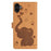 For iPhone 17 Cartoon Elephant Embossed Leather Phone Case(Yellow)