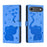 For iPhone 17 Air Cartoon Elephant Embossed Leather Phone Case(Blue)