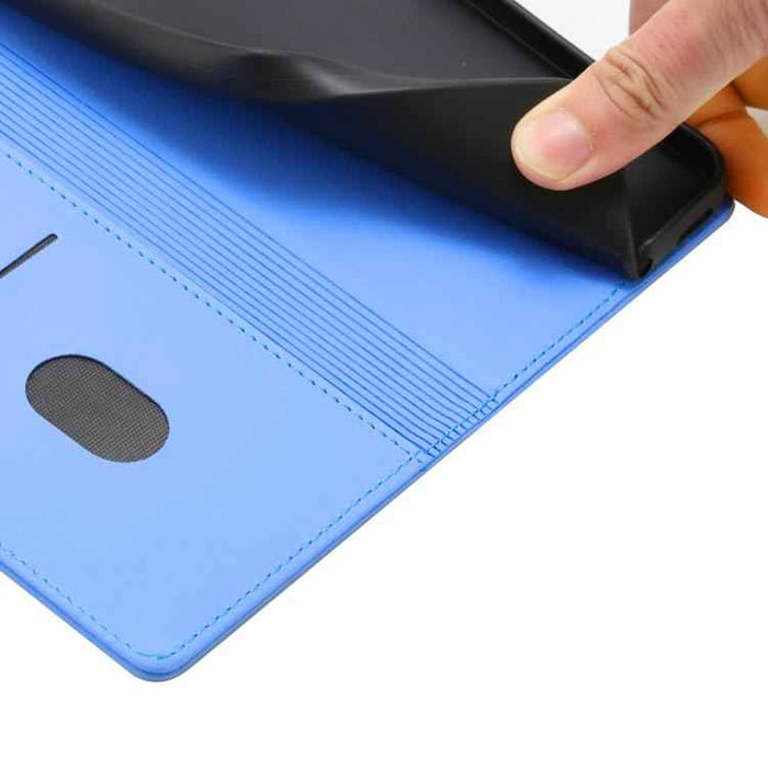 For iPhone 17 Air Cartoon Elephant Embossed Leather Phone Case(Blue)