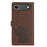 For iPhone 17 Air Cartoon Elephant Embossed Leather Phone Case(Brown)