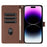 For iPhone 17 Air Cartoon Elephant Embossed Leather Phone Case(Brown)