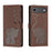 For iPhone 17 Air Cartoon Elephant Embossed Leather Phone Case(Brown)