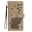 For iPhone 17 Air Cartoon Elephant Embossed Leather Phone Case(Khaki)