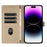 For iPhone 17 Air Cartoon Elephant Embossed Leather Phone Case(Khaki)