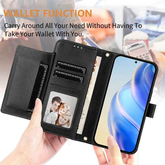 For iPhone 17 Pro Multi-Card Slots Zipper Wallet Leather Phone Case(Black)