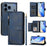 For iPhone 17 Pro Multi-Card Slots Zipper Wallet Leather Phone Case(Blue)