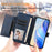 For iPhone 17 Pro Multi-Card Slots Zipper Wallet Leather Phone Case(Blue)