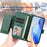 For iPhone 17 Pro Multi-Card Slots Zipper Wallet Leather Phone Case(Green)