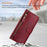 For iPhone 17 Pro Multi-Card Slots Zipper Wallet Leather Phone Case(Dark Red)