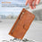 For iPhone 17 Pro Multi-Card Slots Zipper Wallet Leather Phone Case(Brown)
