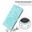 For iPhone 17 Pro Max Embossed Kitten Phone Leather Case with Lanyard(Mint Green)