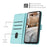 For iPhone 17 Pro Max Embossed Kitten Phone Leather Case with Lanyard(Mint Green)