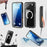 For iPhone 17 Pro Max RedPepper Transparent Dot IP68 Waterproof Triple-proof MagSafe Phone Case(Black Dark Grey)