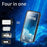 For iPhone 17 Air RedPepper Transparent Dot IP68 Waterproof Triple-proof MagSafe Phone Case(Black Dark Grey)